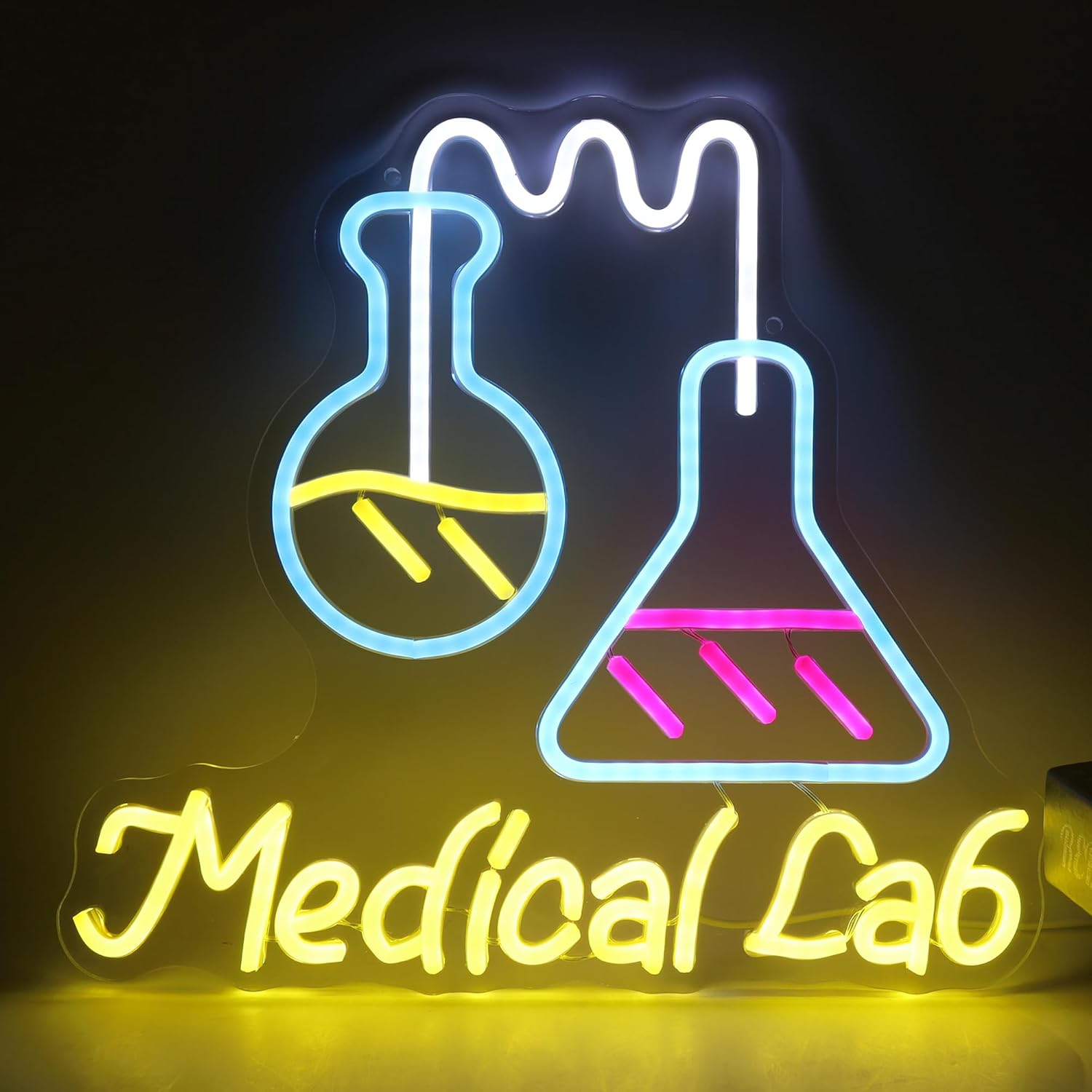 Medical Lab Study - Wissenschaftslabor Neonschild USB-betriebene LED-Leuchte für Klassenzimmer,