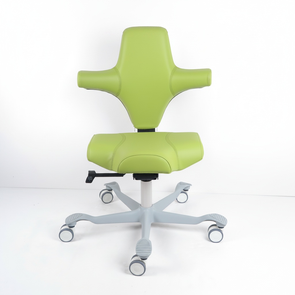 Medical Lab Officer - Ergonomischer Sattelhocker, Medizinisches PU-Leder 430-570mm, Zahnarztstuhl,