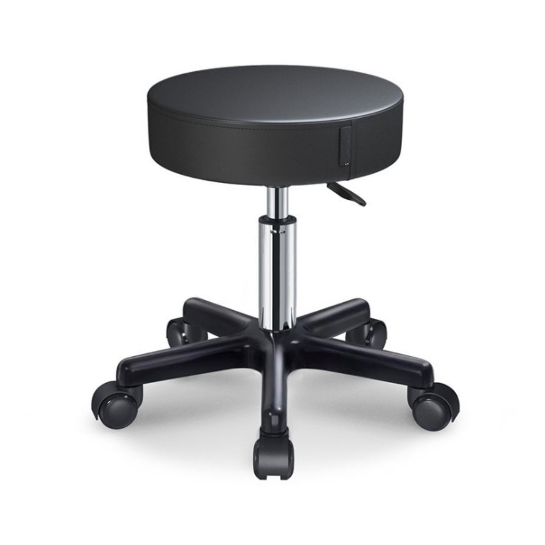 Medical Lab Officer - Rollhocker mit Rollen, PVC-Leder, großer Sitz,